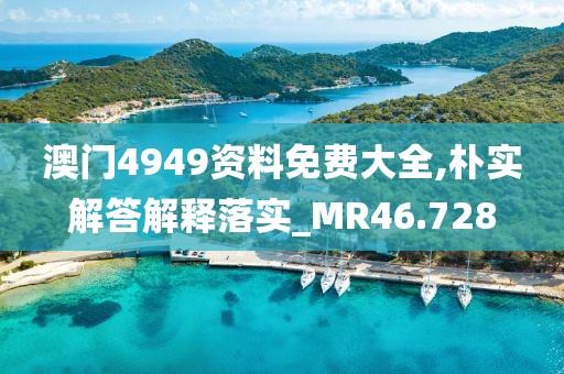 澳門4949資料免費大全,樸實解答解釋落實_MR46.728