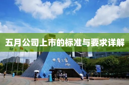 五月公司上市的標準與要求詳解