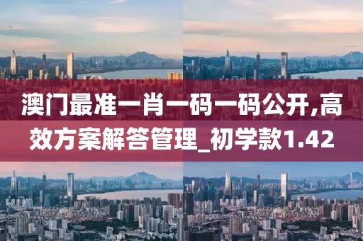 澳門最準一肖一碼一碼公開,高效方案解答管理_初學款1.42
