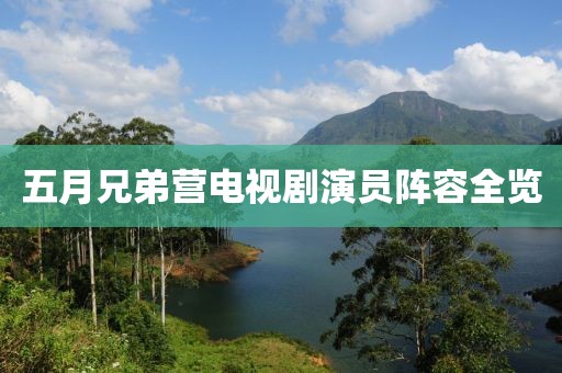 五月兄弟營(yíng)電視劇演員陣容全覽