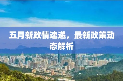 五月新政情速遞，最新政策動態解析