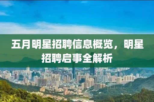 五月明星招聘信息概覽，明星招聘啟事全解析