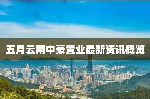 五月云南中豪置業最新資訊概覽