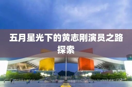 五月星光下的黃志剛演員之路探索