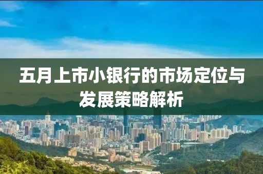 五月上市小銀行的市場定位與發展策略解析