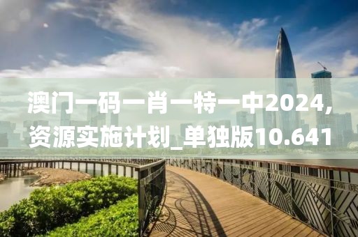 澳門一碼一肖一特一中2024,資源實施計劃_單獨版10.641