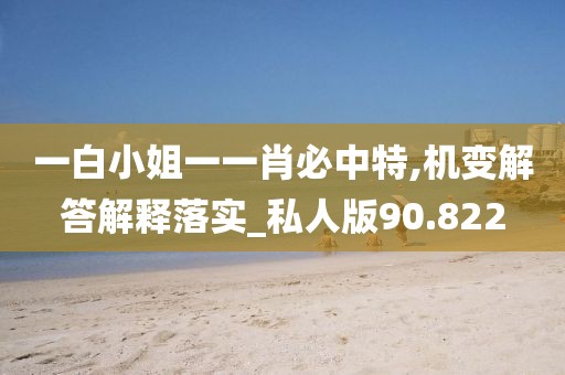 一白小姐一一肖必中特,機變解答解釋落實_私人版90.822