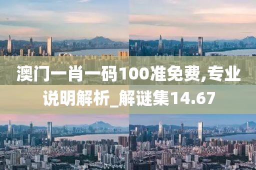 澳門一肖一碼100準免費,專業說明解析_解謎集14.67