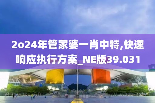 2o24年管家婆一肖中特,快速響應執行方案_NE版39.031