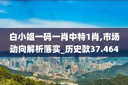 白小姐一碼一肖中特1肖,市場動向解析落實_歷史款37.464