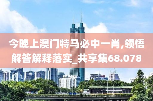 今晚上澳門特馬必中一肖,領悟解答解釋落實_共享集68.078