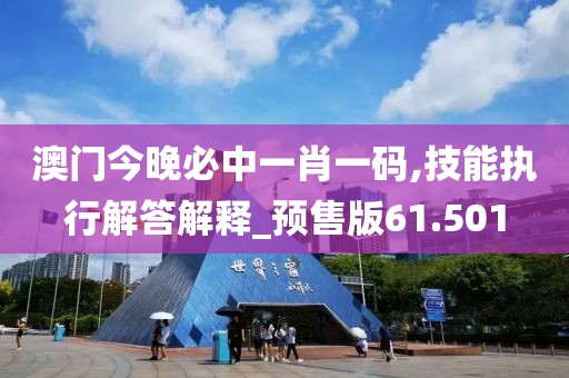 澳門今晚必中一肖一碼,技能執(zhí)行解答解釋_預(yù)售版61.501