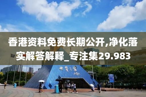 香港資料免費長期公開,凈化落實解答解釋_專注集29.983