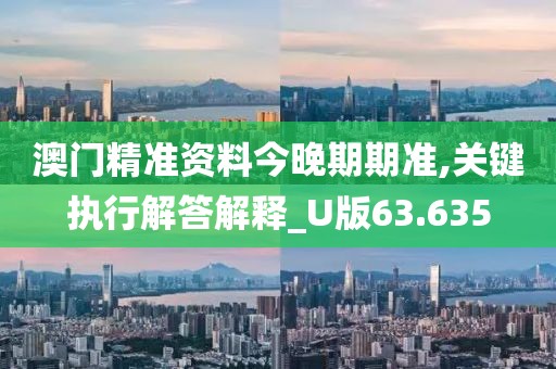 澳門精準資料今晚期期準,關(guān)鍵執(zhí)行解答解釋_U版63.635