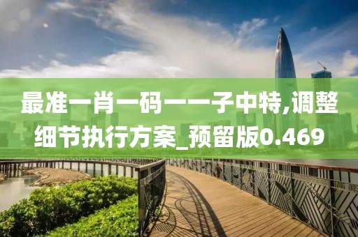 最準一肖一碼一一子中特,調整細節執行方案_預留版0.469