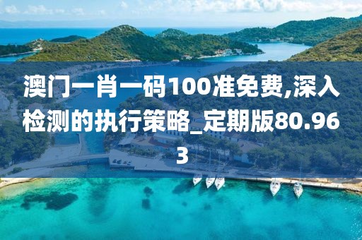 澳門一肖一碼100準免費,深入檢測的執(zhí)行策略_定期版80.963