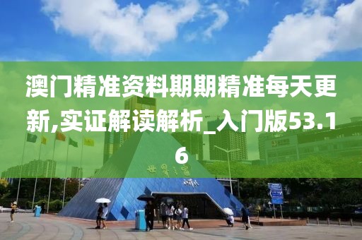 澳門精準資料期期精準每天更新,實證解讀解析_入門版53.16