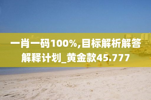 一肖一碼100%,目標(biāo)解析解答解釋計(jì)劃_黃金款45.777