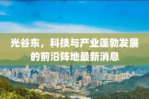 光谷東，科技與產(chǎn)業(yè)蓬勃發(fā)展的前沿陣地最新消息