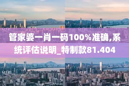 管家婆一肖一碼100%準確,系統評估說明_特制款81.404