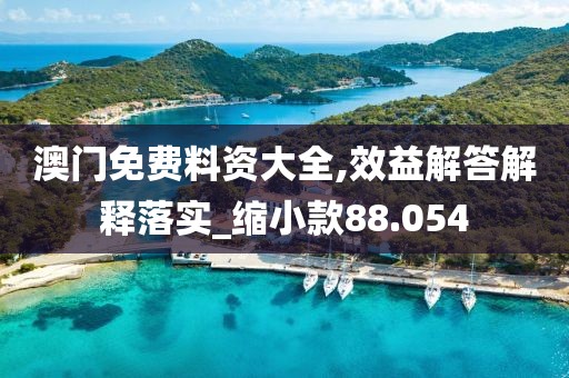 澳門免費料資大全,效益解答解釋落實_縮小款88.054