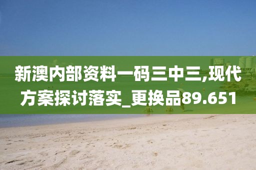 新澳內部資料一碼三中三,現代方案探討落實_更換品89.651