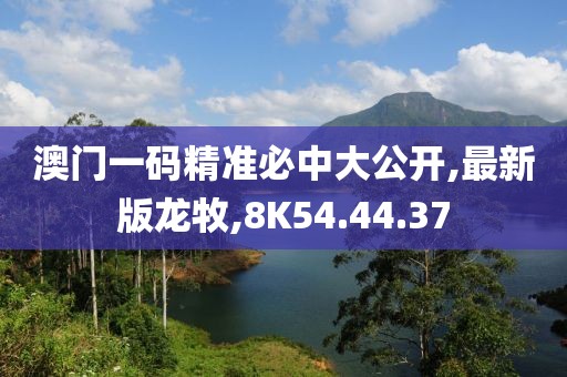 澳門一碼精準必中大公開,最新版龍牧,8K54.44.37