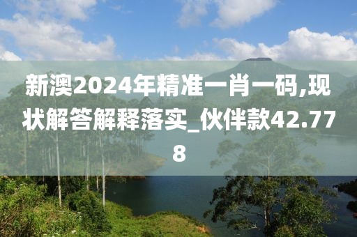新澳2024年精準(zhǔn)一肖一碼,現(xiàn)狀解答解釋落實(shí)_伙伴款42.778