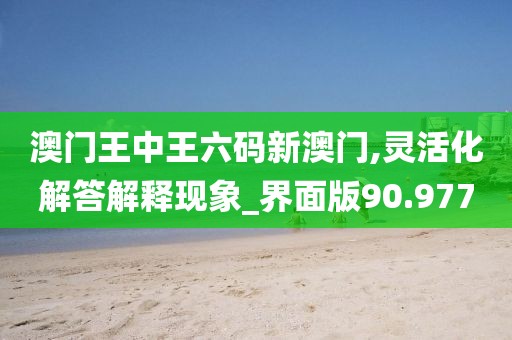 澳門王中王六碼新澳門,靈活化解答解釋現象_界面版90.977