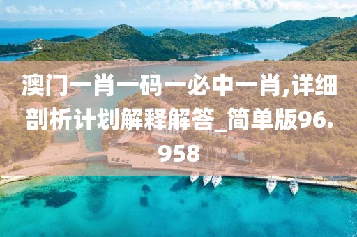澳門一肖一碼一必中一肖,詳細剖析計劃解釋解答_簡單版96.958