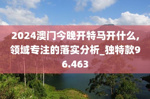 2024澳門今晚開特馬開什么,領域專注的落實分析_獨特款96.463