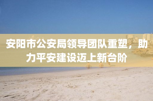 安陽市公安局領導團隊重塑，助力平安建設邁上新臺階