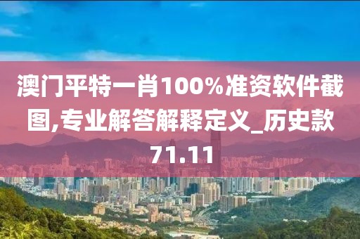 澳門平特一肖100%準資軟件截圖,專業解答解釋定義_歷史款71.11
