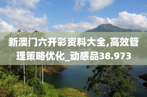 新澳門六開彩資料大全,高效管理策略優化_動感品38.973