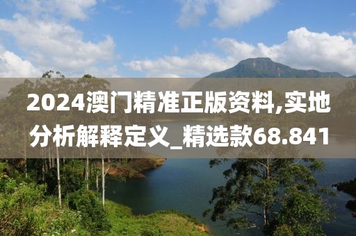 2024澳門精準(zhǔn)正版資料,實地分析解釋定義_精選款68.841