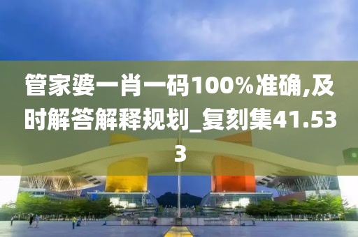 管家婆一肖一碼100%準確,及時解答解釋規劃_復刻集41.533