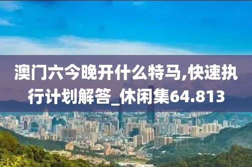 澳門六今晚開什么特馬,快速執行計劃解答_休閑集64.813
