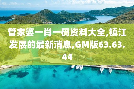 管家婆一肖一碼資料大全,鎮江發展的最新消息,GM版63.63.44