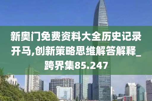 新奧門免費資料大全歷史記錄開馬,創新策略思維解答解釋_跨界集85.247