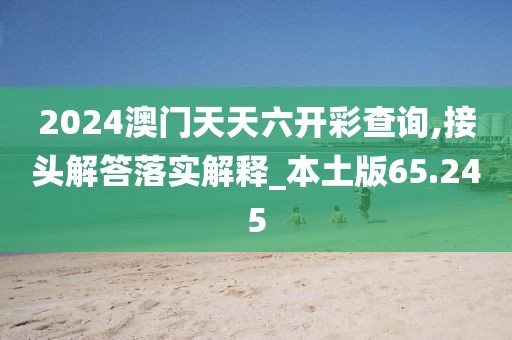 2024澳門天天六開彩查詢,接頭解答落實解釋_本土版65.245