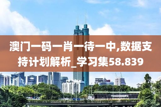 澳門一碼一肖一待一中,數據支持計劃解析_學習集58.839