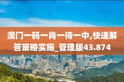 澳門一碼一肖一待一中,快速解答策略實施_管理版43.874