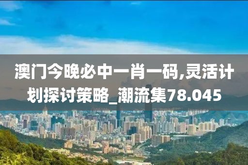 澳門今晚必中一肖一碼,靈活計劃探討策略_潮流集78.045