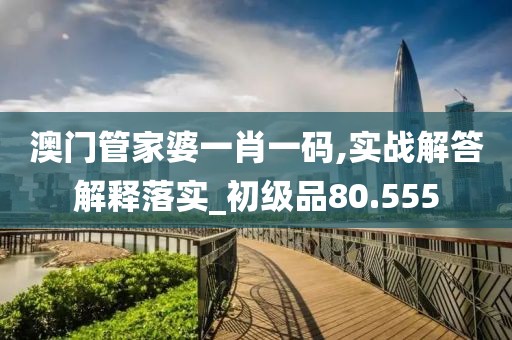 澳門管家婆一肖一碼,實戰解答解釋落實_初級品80.555