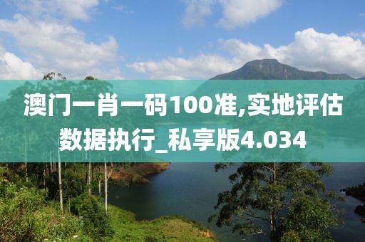 澳門一肖一碼100準,實地評估數據執行_私享版4.034