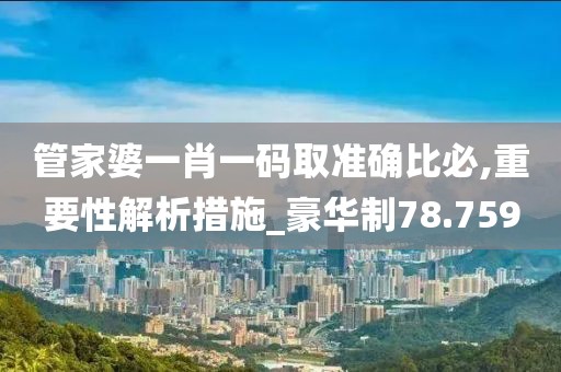 管家婆一肖一碼取準確比必,重要性解析措施_豪華制78.759