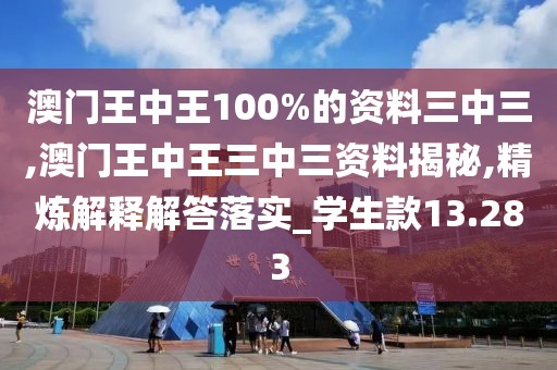 澳門王中王100%的資料三中三,澳門王中王三中三資料揭秘,精煉解釋解答落實_學生款13.283