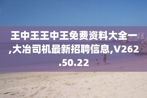 王中王王中王免費(fèi)資料大全一,大冶司機(jī)最新招聘信息,V262.50.22