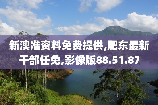 新澳準資料免費提供,肥東最新干部任免,影像版88.51.87